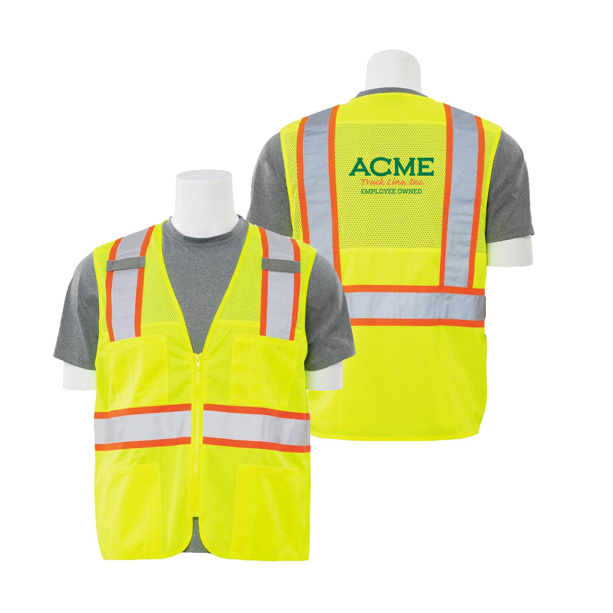 Acme Mesh 10 Pocket Safety Vest w/Zipper