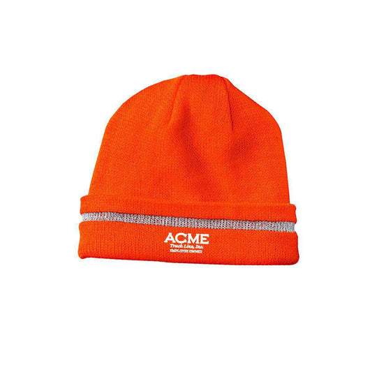 ACME Orange Enhanced Visibility Beanie with Reflective Stripe