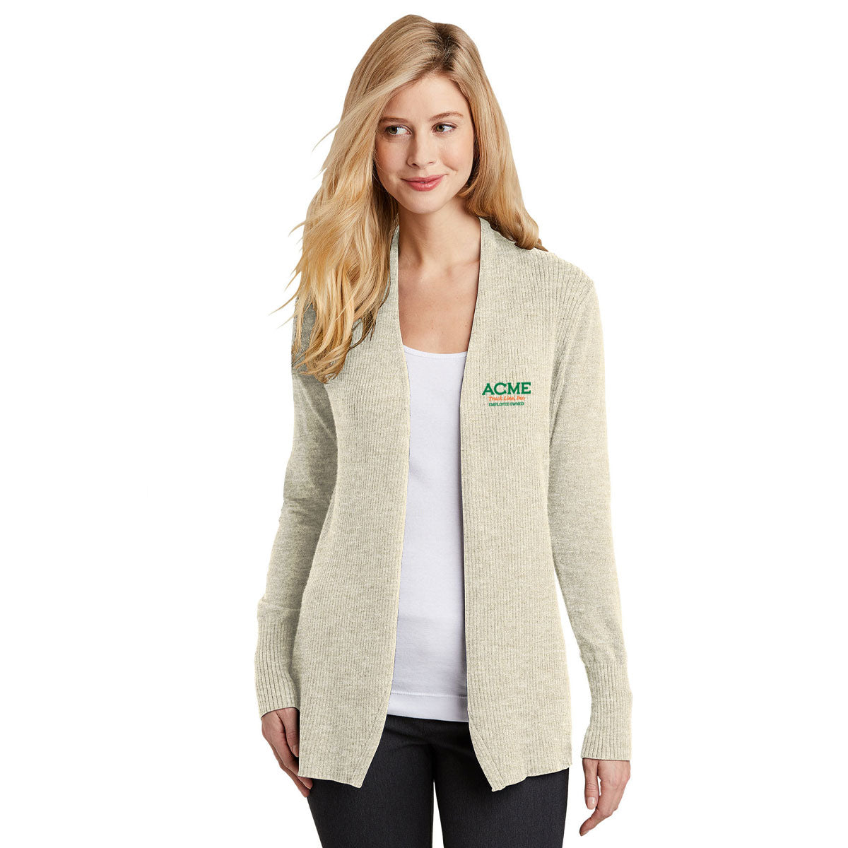 ACME Ladies Open Front Cardigan Sweater